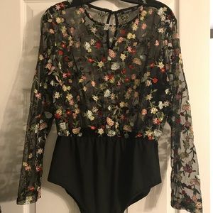 Boohoo Floral Bodysuit